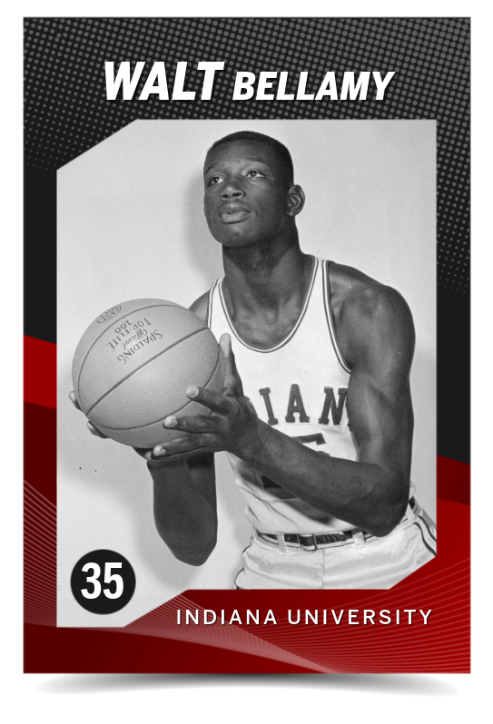 Walt Bellamy trading card, front