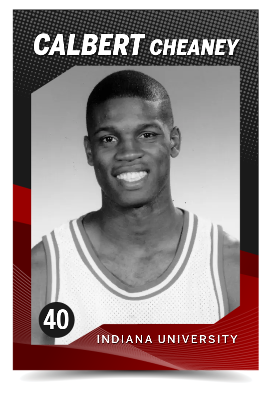 Calbert Cheaney trading card, front